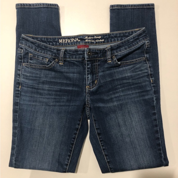 Merona Modern Skinny Blue Jeans Womens size 6 - Picture 2 of 4